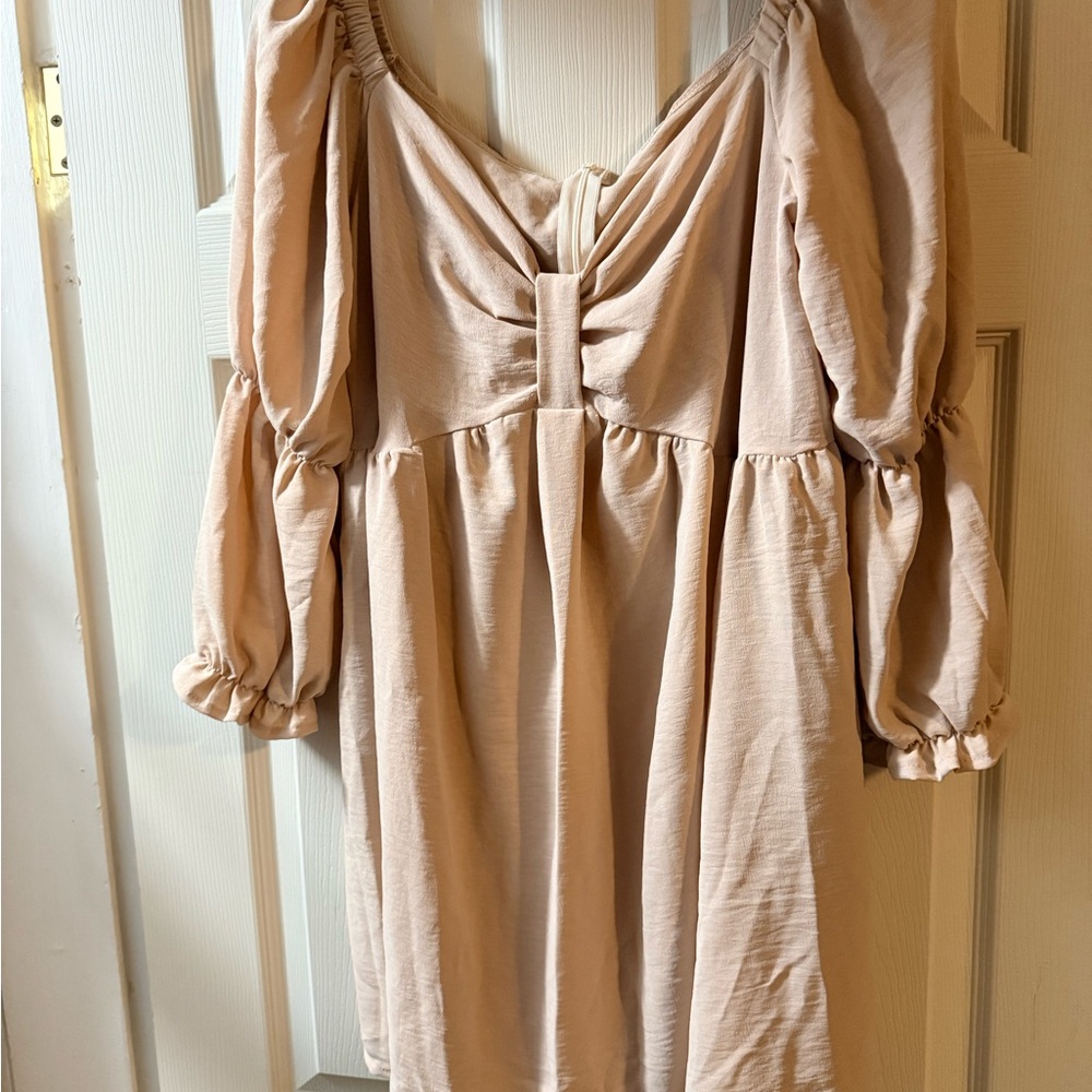 Elegant Cream Off-Shoulder Dress